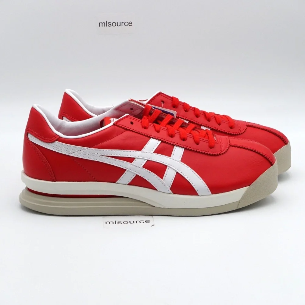 NEW Size 11 Men's Onitsuka Tiger Tiger Corsair EX Leather Platform Sneakers Red
